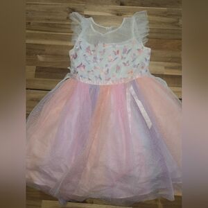 Jona Michelle Elegant Pink And Purple Tulle Dress With Butterfly Accents